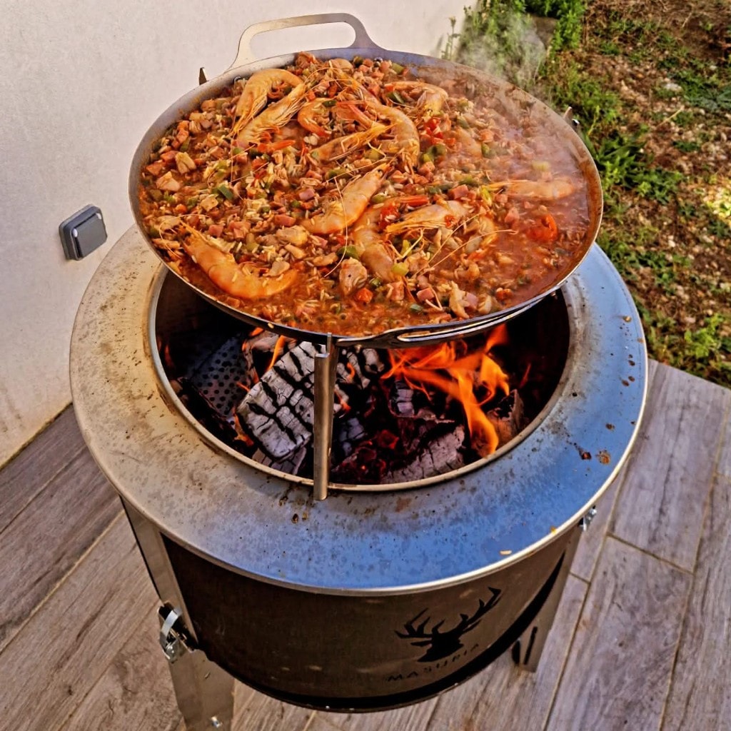 Jambalaya cajun au brasero