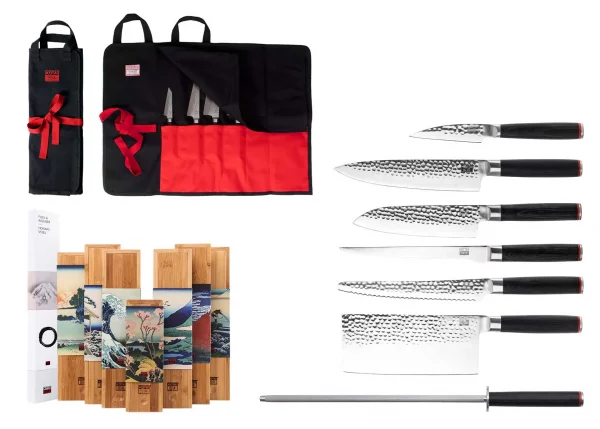 kotai set complet nomad couteaux cuisine accessoires professionnelles
