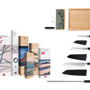 set of knives essential accessoire cuisine bunka kotai