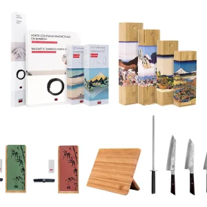 Set Complet de couteaux (8 pièces) - Collection Bunka Damas