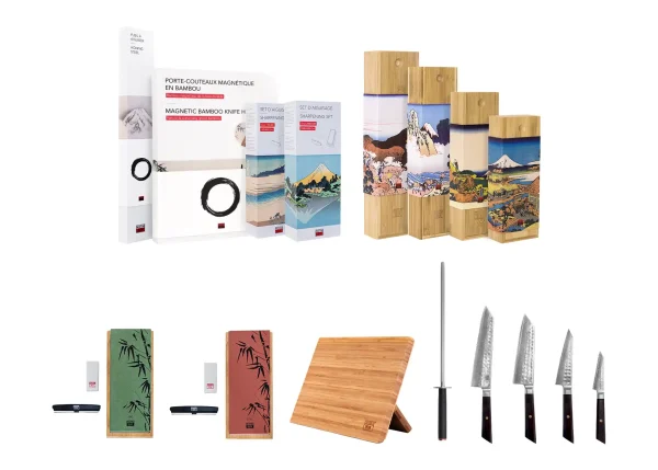 Set Complet de couteaux (8 pièces) - Collection Bunka Damas